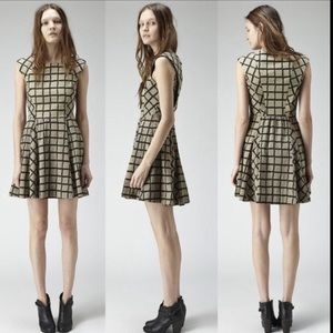 Rag and Bone Lori Windowpane Skater Dress